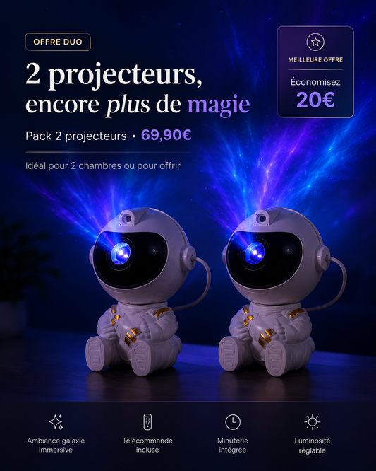 Pack Duo – Projecteur Galaxie Astronaute™ x2